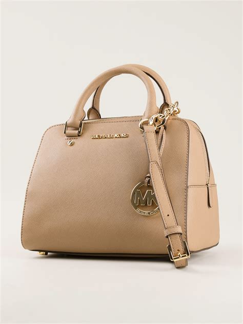 michael kors purse light brown|Michael Kors small brown purse.